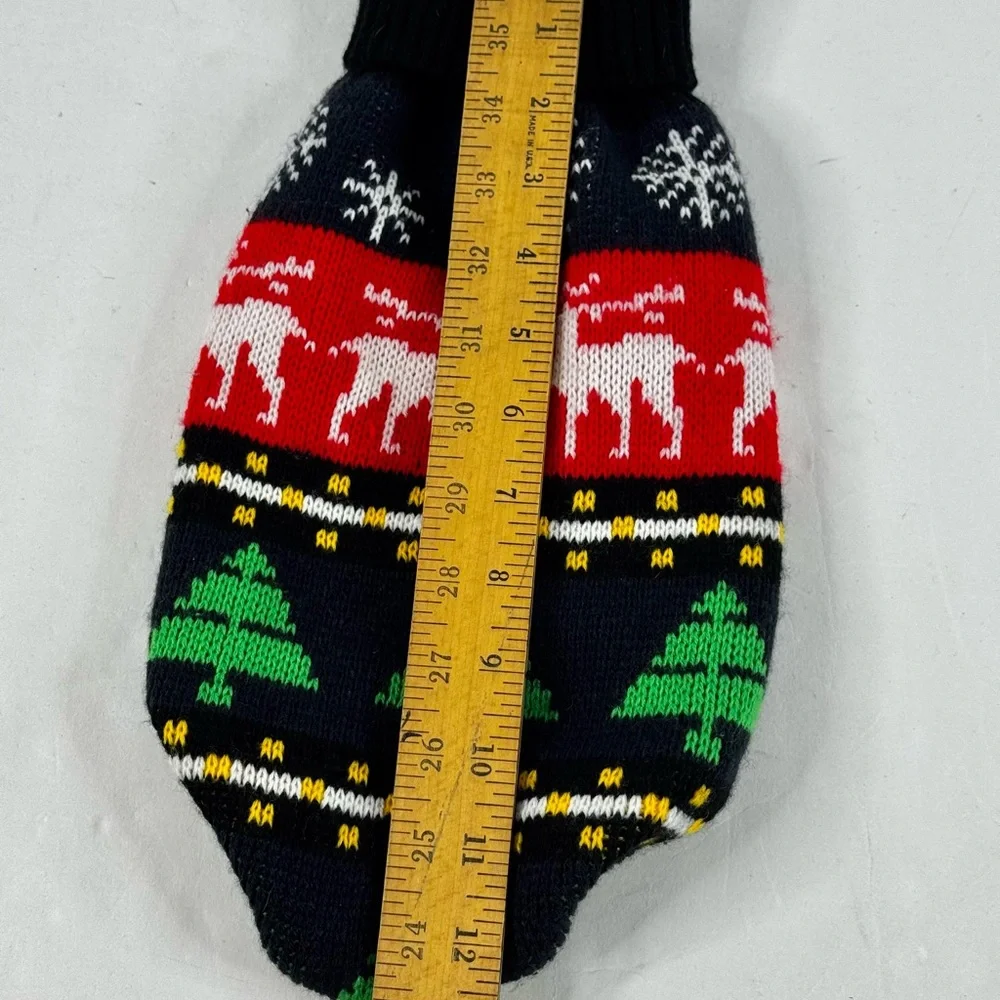 Festive Black & Red Christmas Knit Dog Sweater